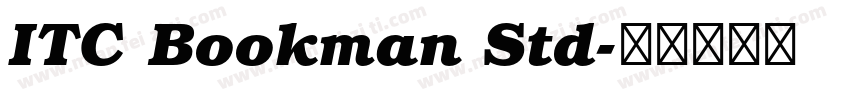ITC Bookman Std字体转换